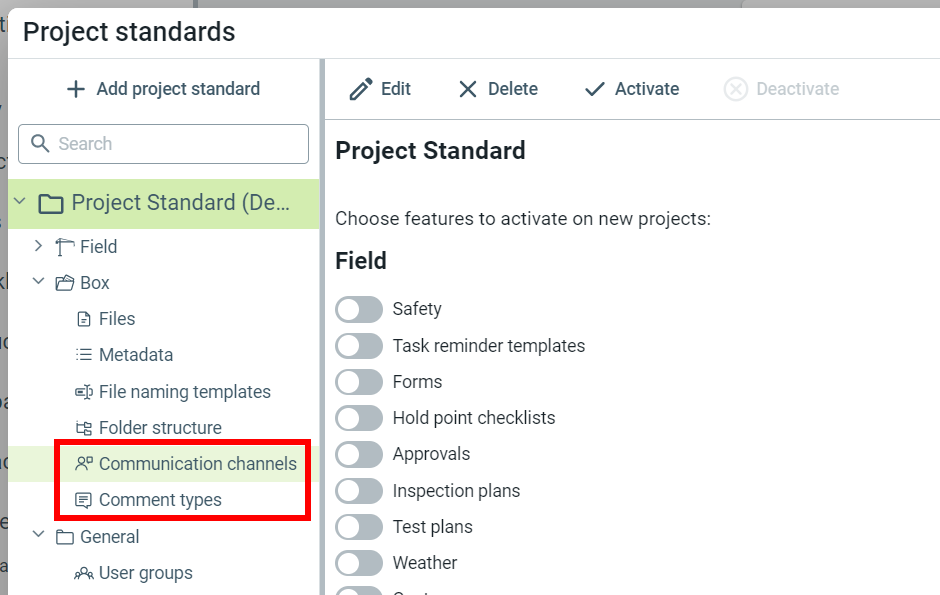 DA-14354 Communication channels and commment types added to project standards.png